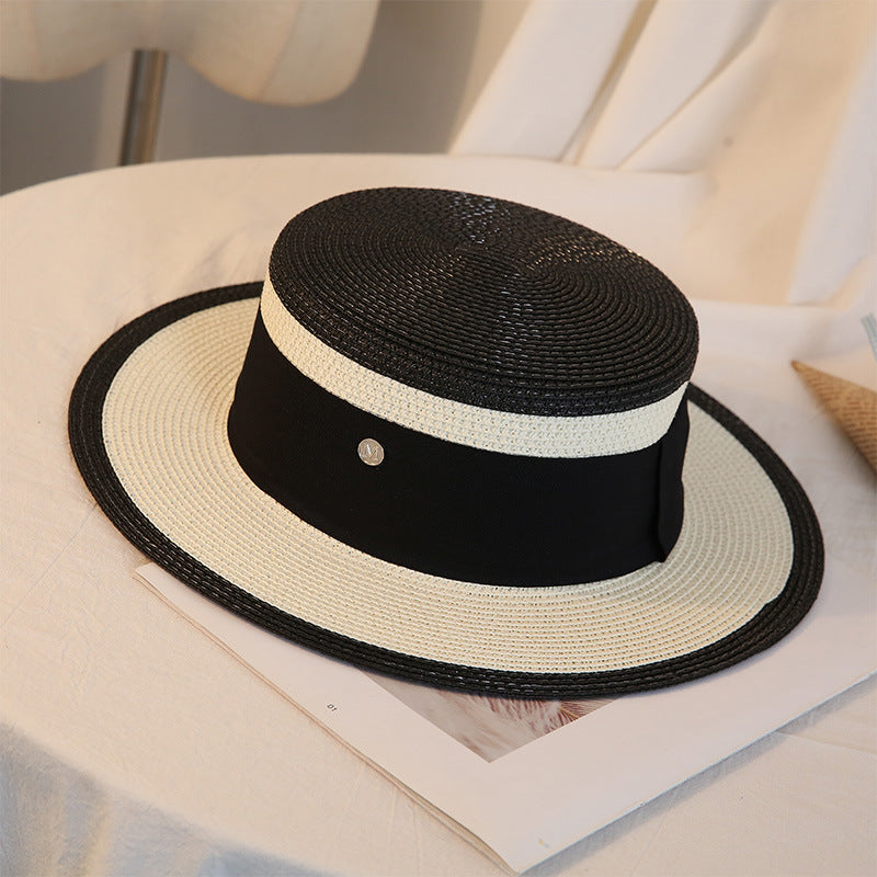 Chapeau Albane en paille tressée, vue produit de dessus