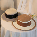 Chapeau Albane à large bord en paille tressée, vue produit