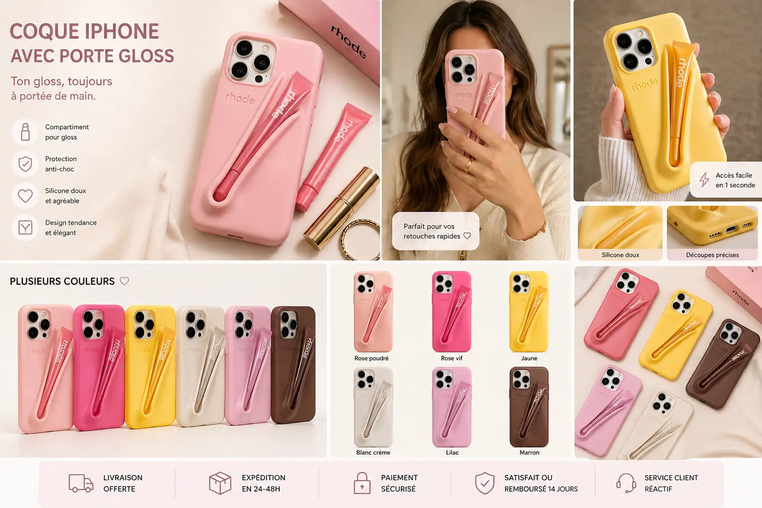 Coque iPhone Gloss & Go YOUR DESIRE
