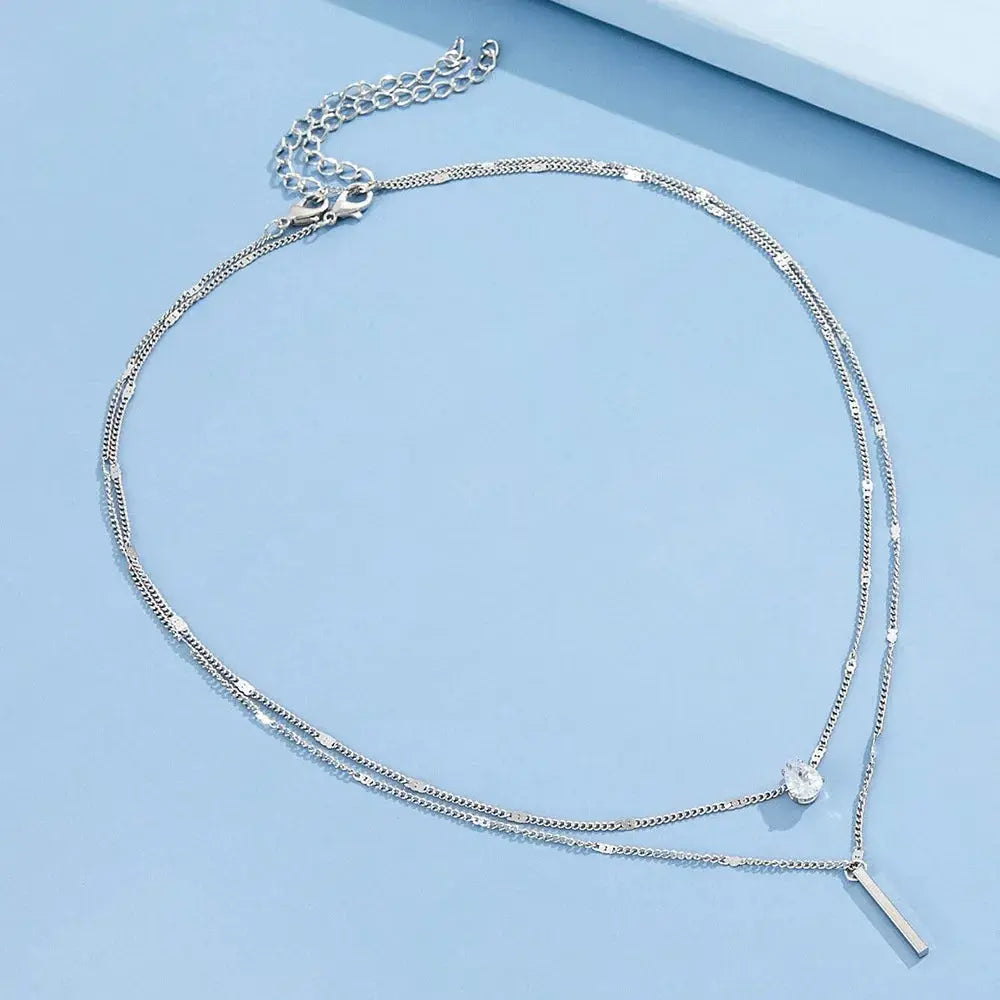 ChimZunderes-Collier pendentif multicouche pour femme, tour de cou JOChoker, bijoux brillants, cadeau de fête, mode féminine YOUR DESIRE
