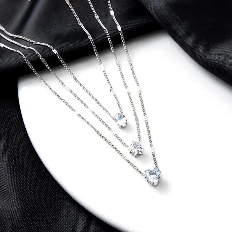 ChimZunderes-Collier pendentif multicouche pour femme, tour de cou JOChoker, bijoux brillants, cadeau de fête, mode féminine YOUR DESIRE