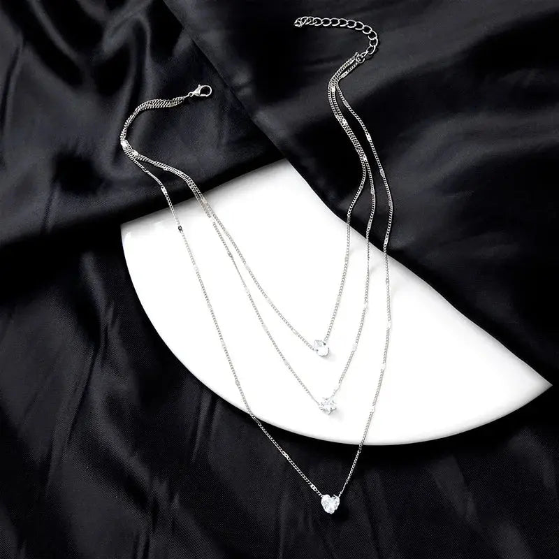 ChimZunderes-Collier pendentif multicouche pour femme, tour de cou JOChoker, bijoux brillants, cadeau de fête, mode féminine YOUR DESIRE