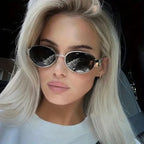 Lunettes de soleil ovales pour femmes et hommes, monture métallique tendance, nuances classiques YOUR DESIRE