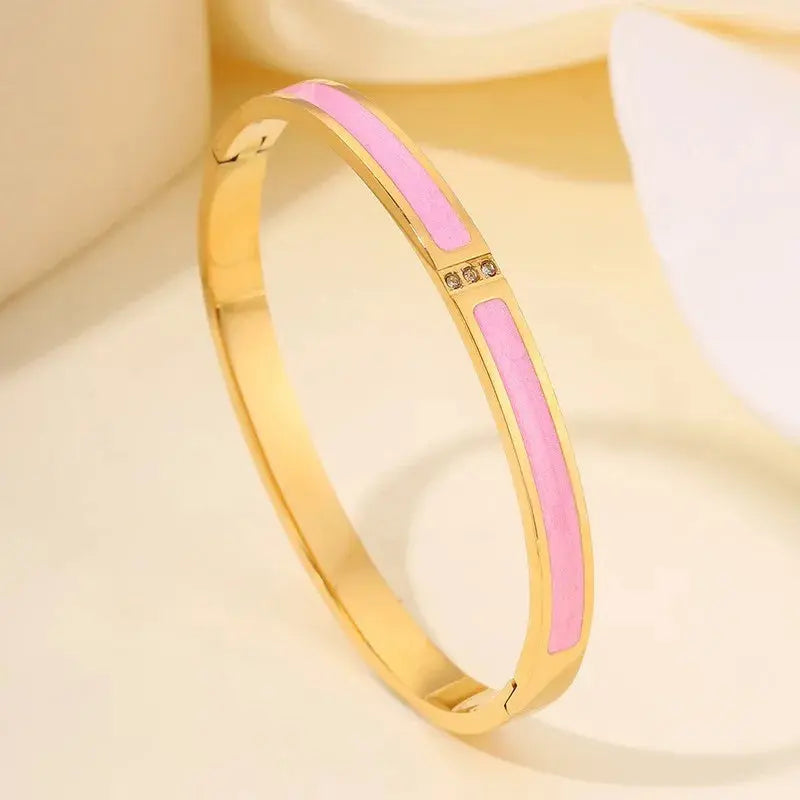 ZAKOL 5/1 pièces ensemble de bracelets en acier inoxydable incrusté de zircone scintillante pour femmes bracelets empilables mode ne se décolore pas bijoux cadeau YOUR DESIRE