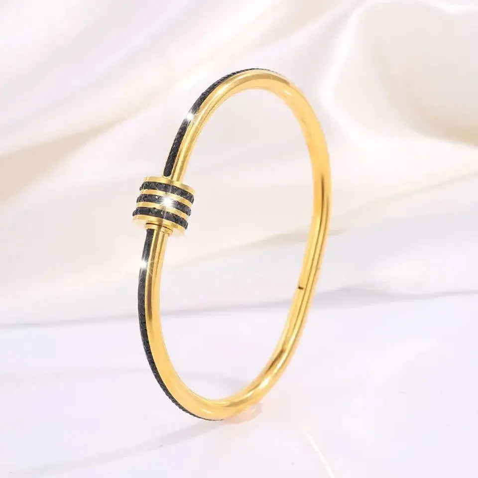ZAKOL 5/1 pièces ensemble de bracelets en acier inoxydable incrusté de zircone scintillante pour femmes bracelets empilables mode ne se décolore pas bijoux cadeau YOUR DESIRE