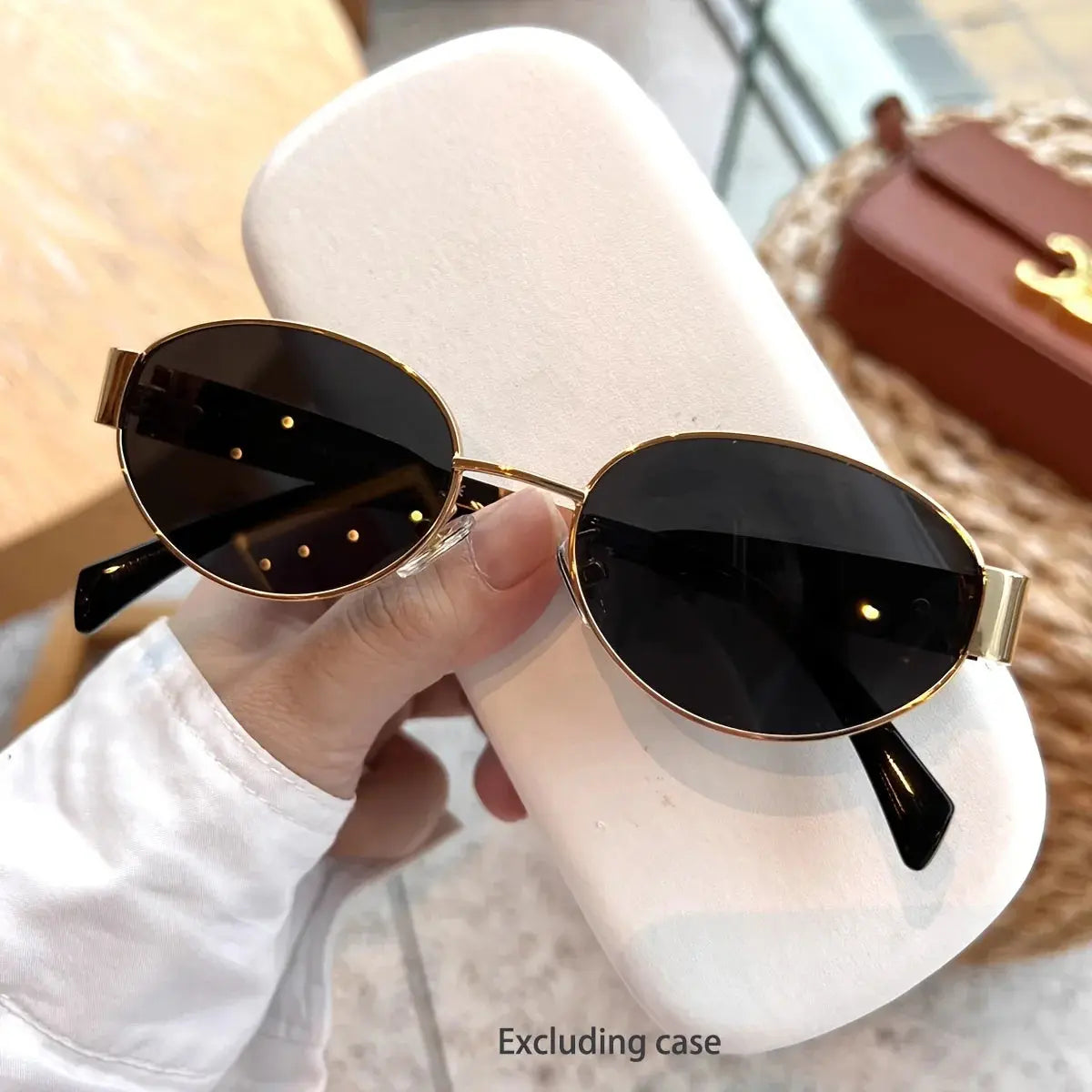 Lunettes de soleil ovales pour femmes et hommes, monture métallique tendance, nuances classiques YOUR DESIRE