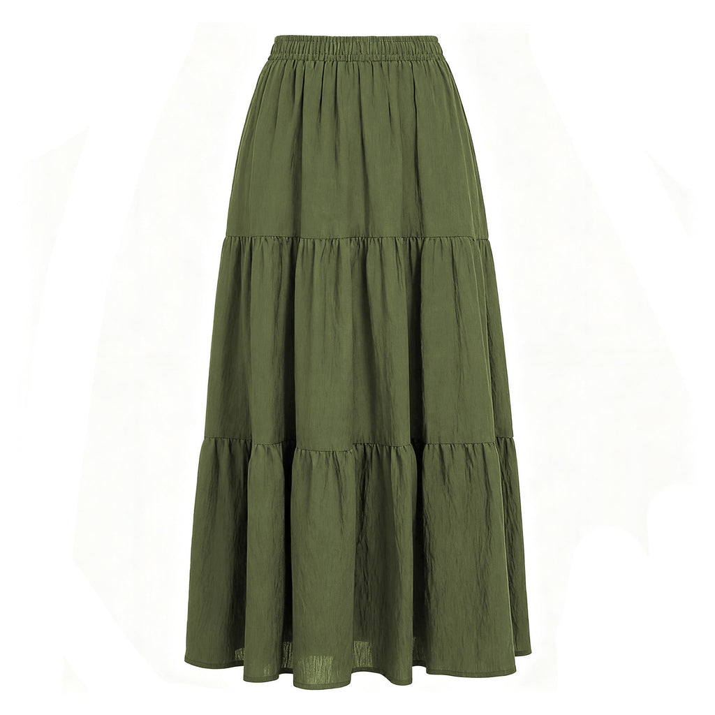 Jupe midi Faustine à taille haute, vue produit